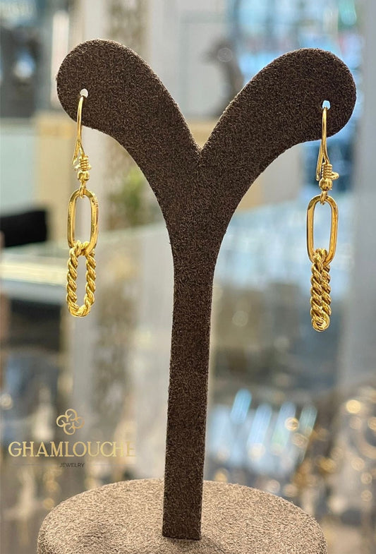 18K Gold Dangle Earrings