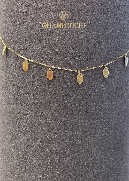 18K Gold Dangle Anklet