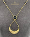 18K Gold Modern Necklace with Stones