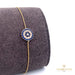 18K Gold Evil Eye Bracelet with Stones