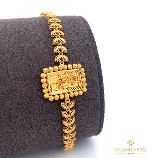 18K Gold Flower Bracelet
