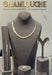 18K Gold Honeycomb Pattern Set with Stones