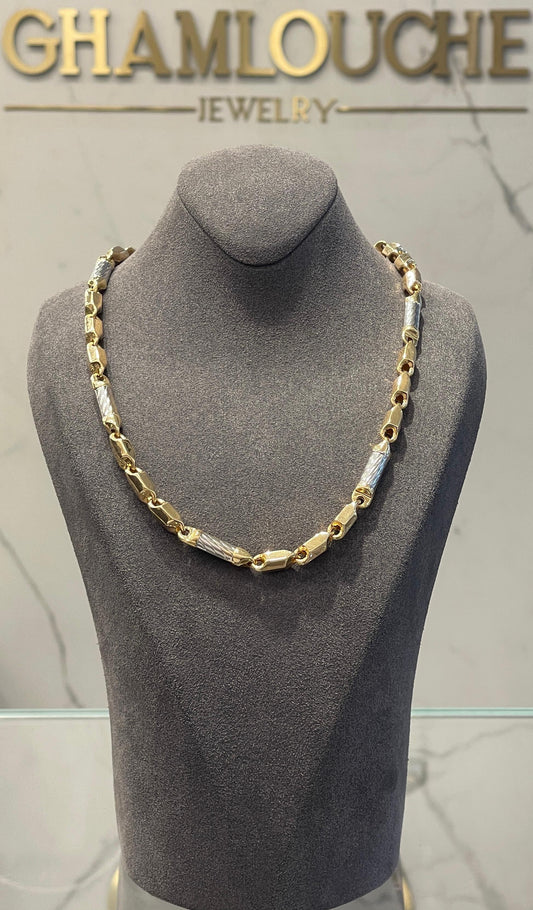 18K Gold Two-Tone Chain Necklace