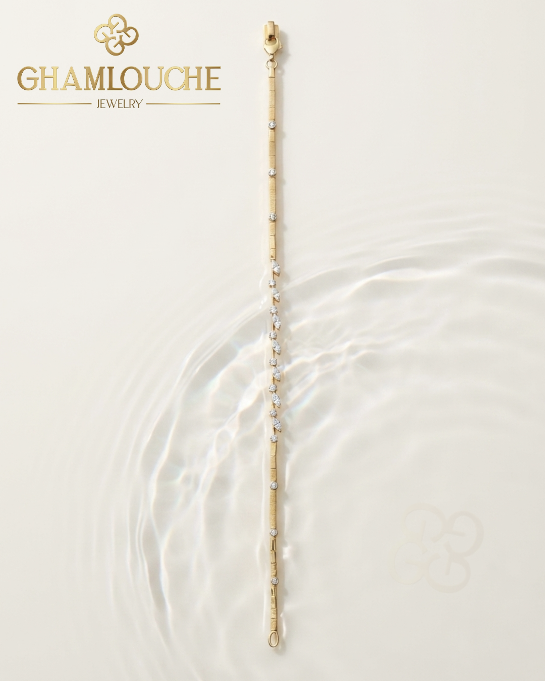 18K Gold Simple Set with Stones