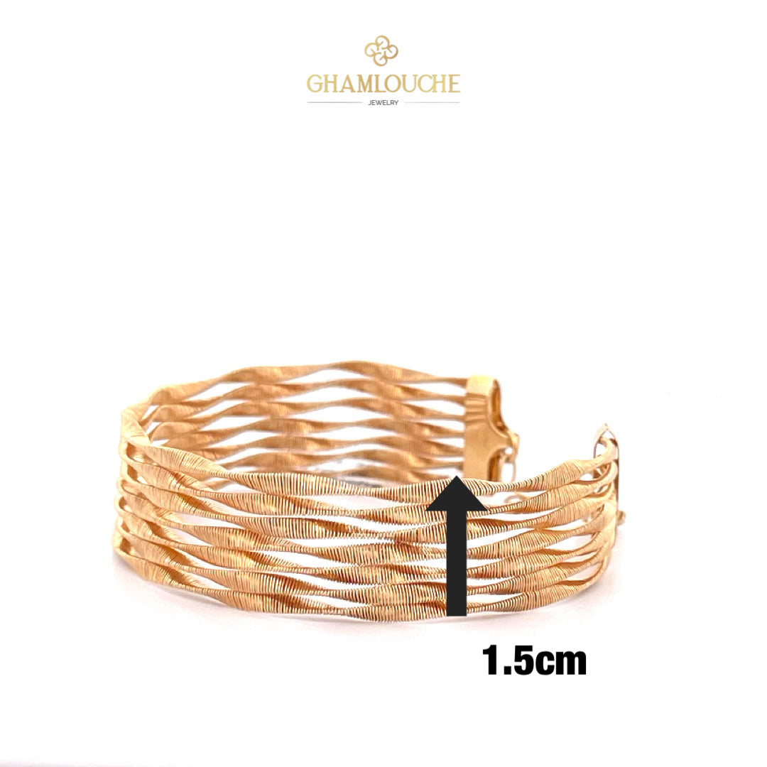 18K Italian Gold Modern Bangle