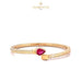18K Gold Bangle with a Stone