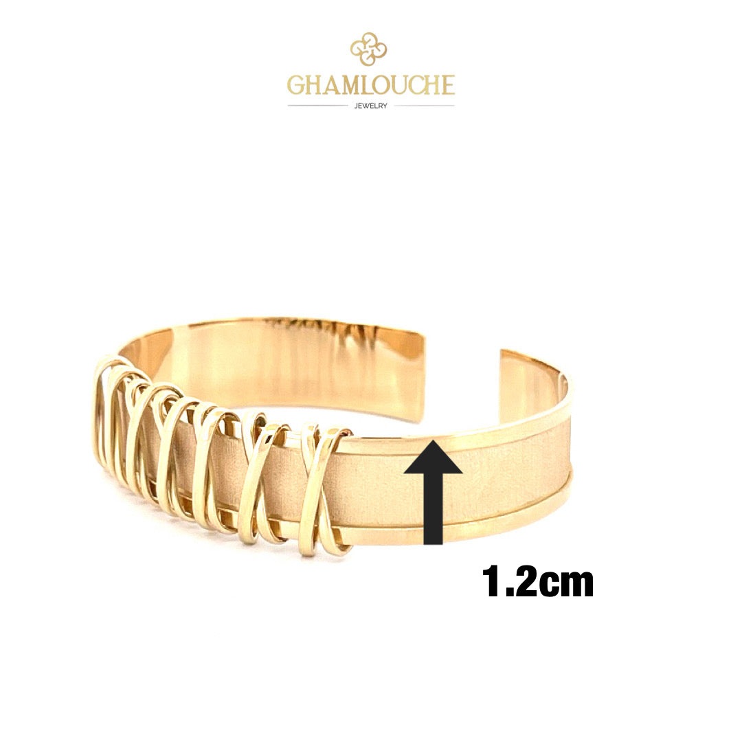 18K Gold Modern Bangle