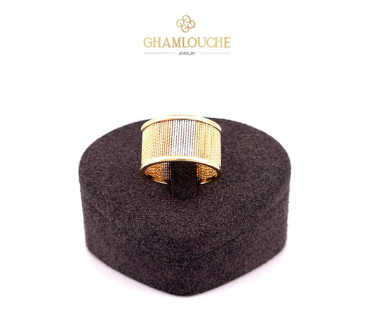 18K Yellow, White and Rose Gold Ring