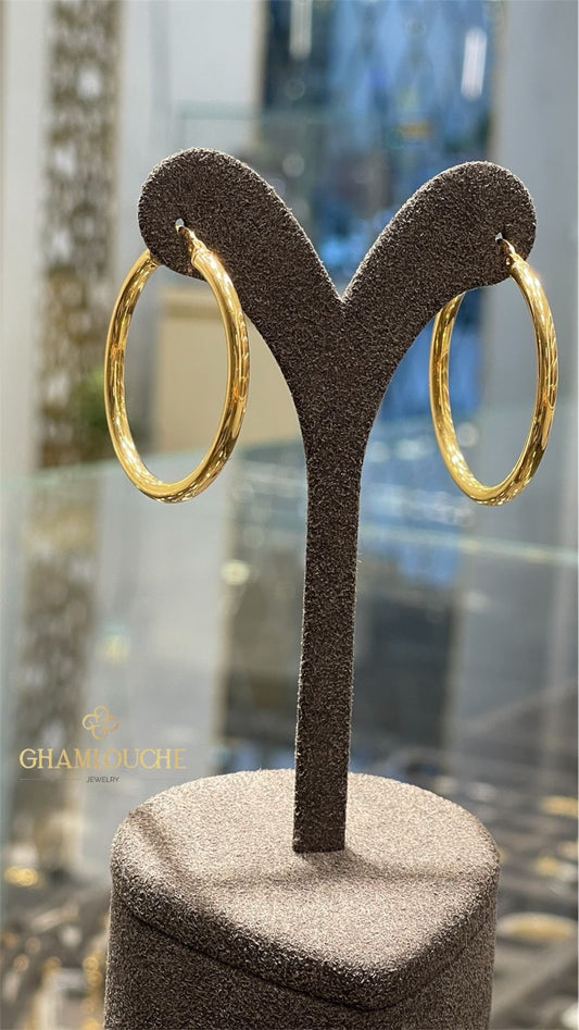 18K Italian Gold Hoop Earrings