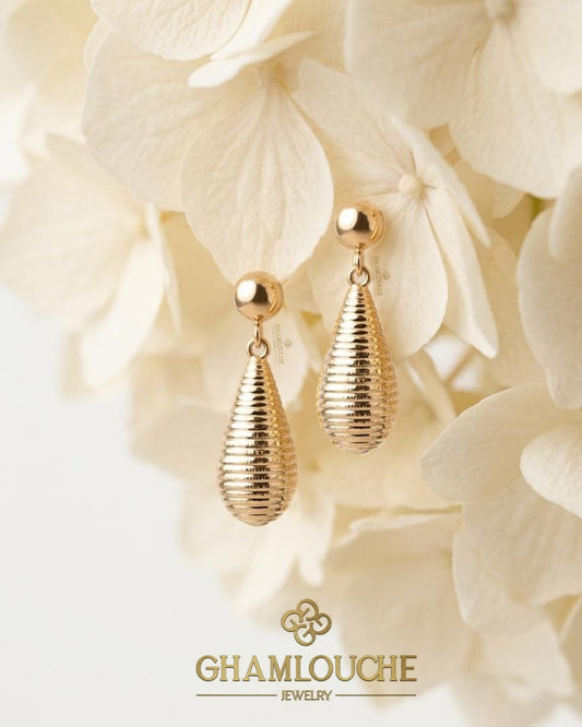 18K Italian Gold Dangle Earrings