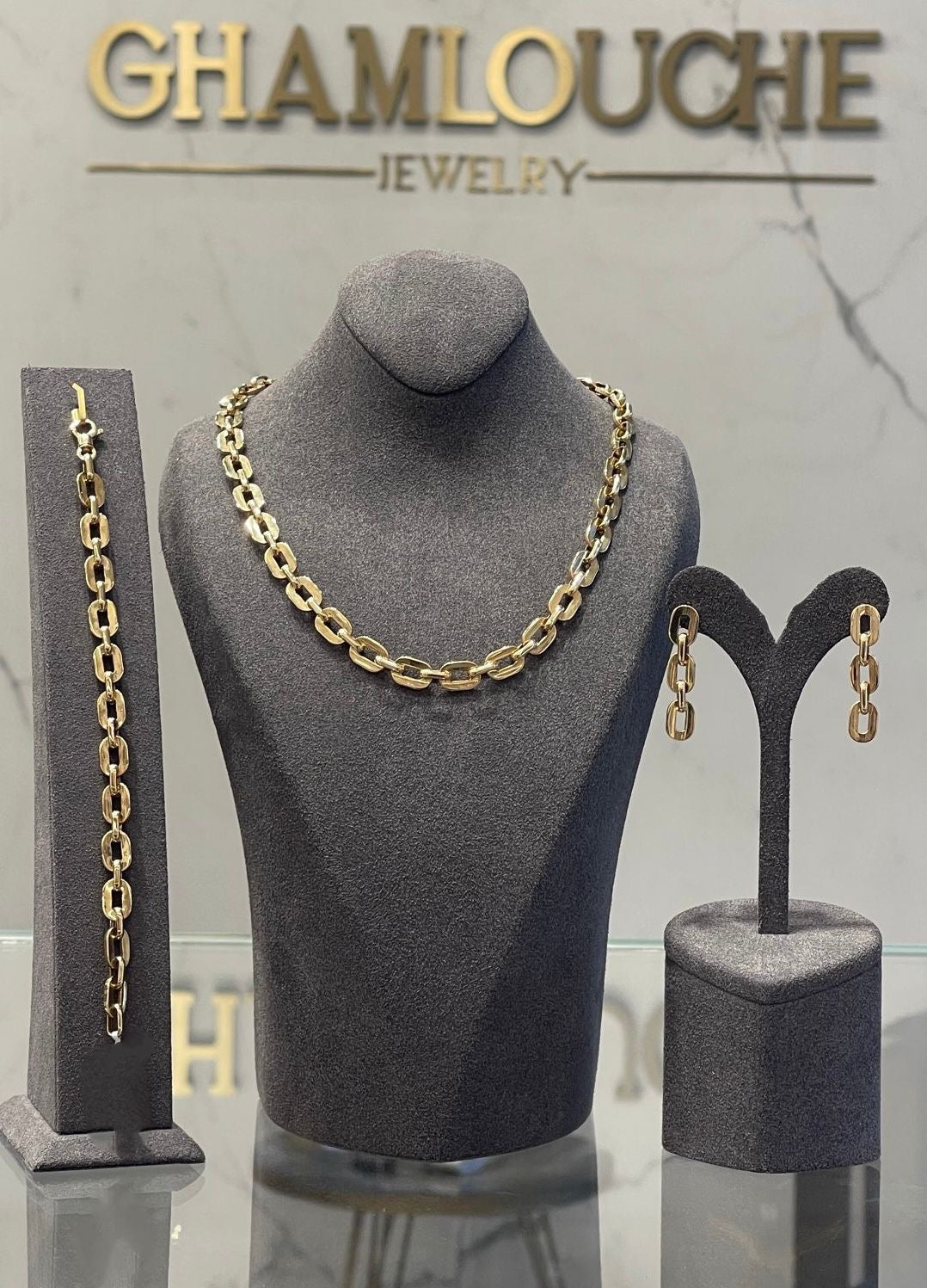 18K Italian Gold Simple Set