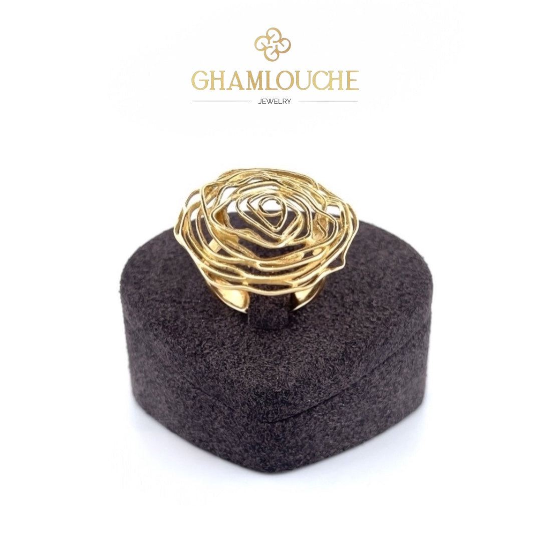 18K Gold Flower Ring