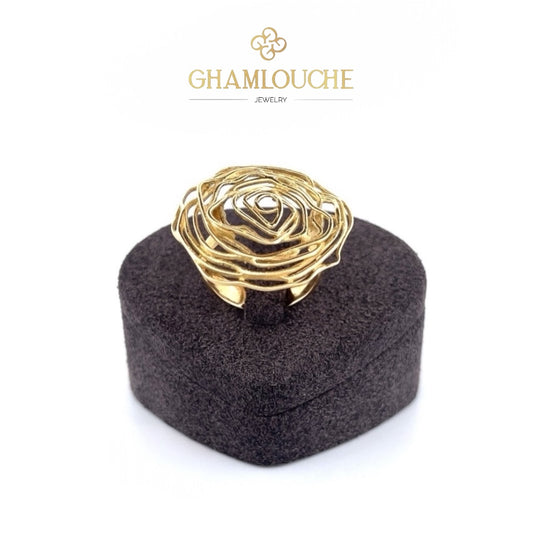 18K Gold Flower Ring