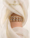 18K Italian Yellow , White and Rose Gold Bangle
