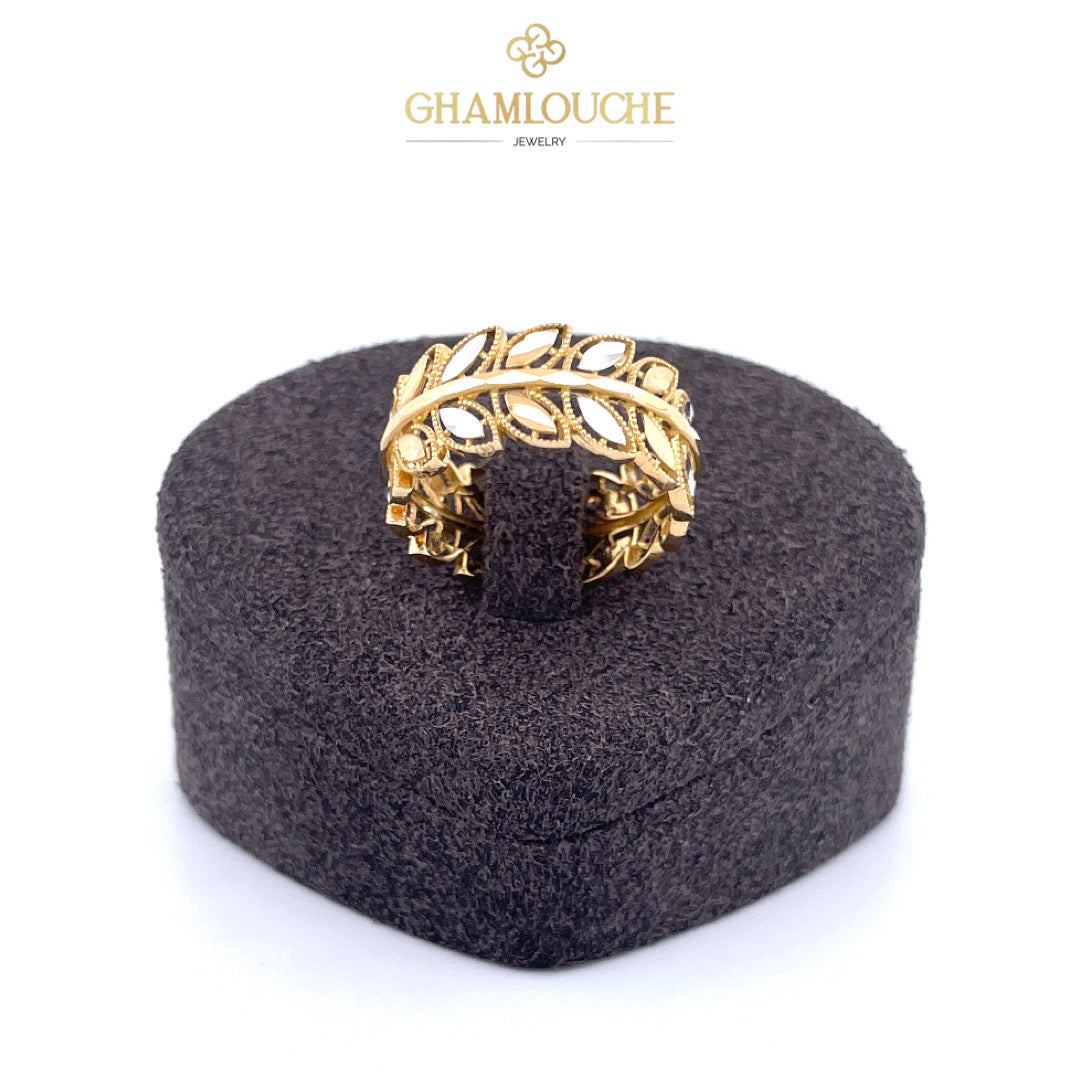18K Yellow and White Gold  Ring
