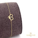 18K Gold Heart Crown Bracelet