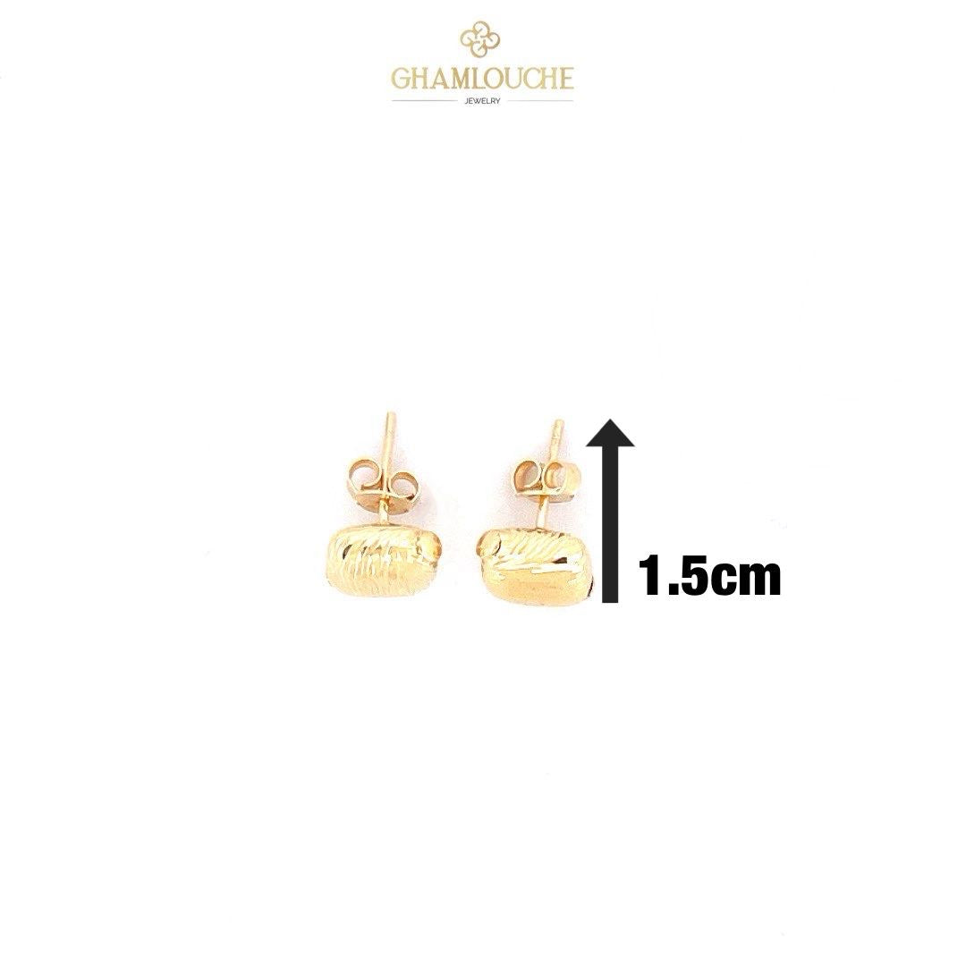 18K Italian Gold Stud Earrings