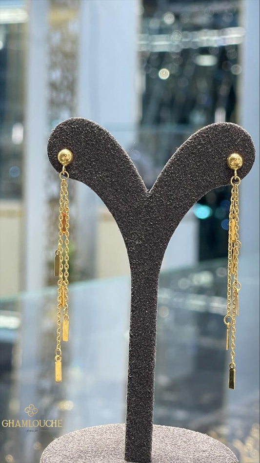 18K Gold Dangle Earrings