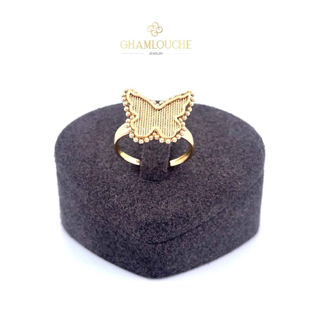 18K Gold Butterfly Ring