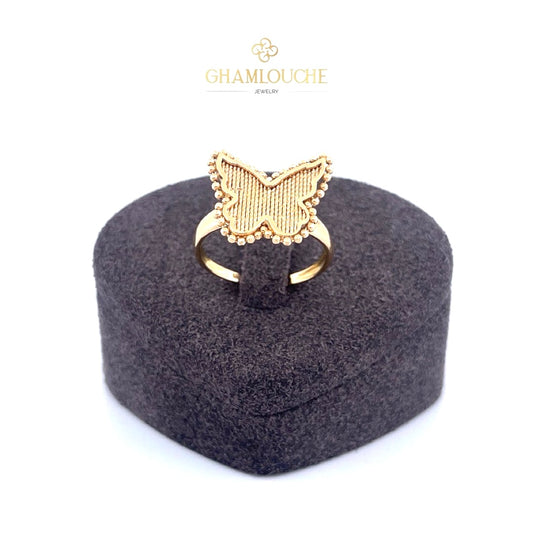 18K Gold Butterfly Ring
