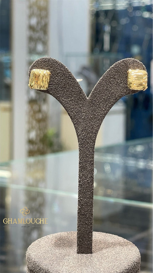 18K Italian Gold Stud Earrings