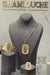 18K Gold Set with Enamel