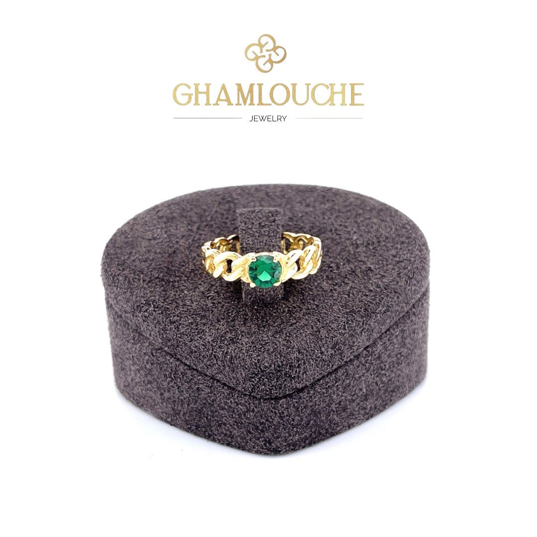 18K Gold Ring with a Stone