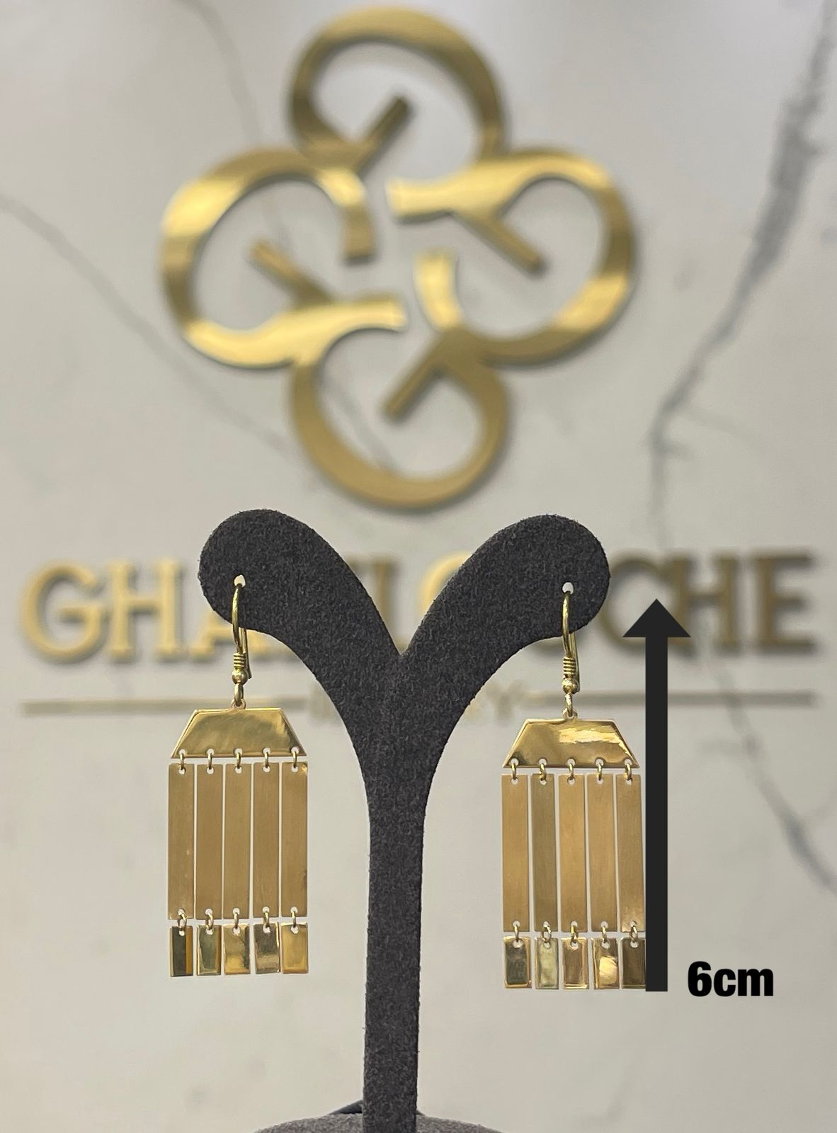 18K Gold Dangle Earrings