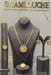 18K Gold Coin Motif Wheat Pattern Set