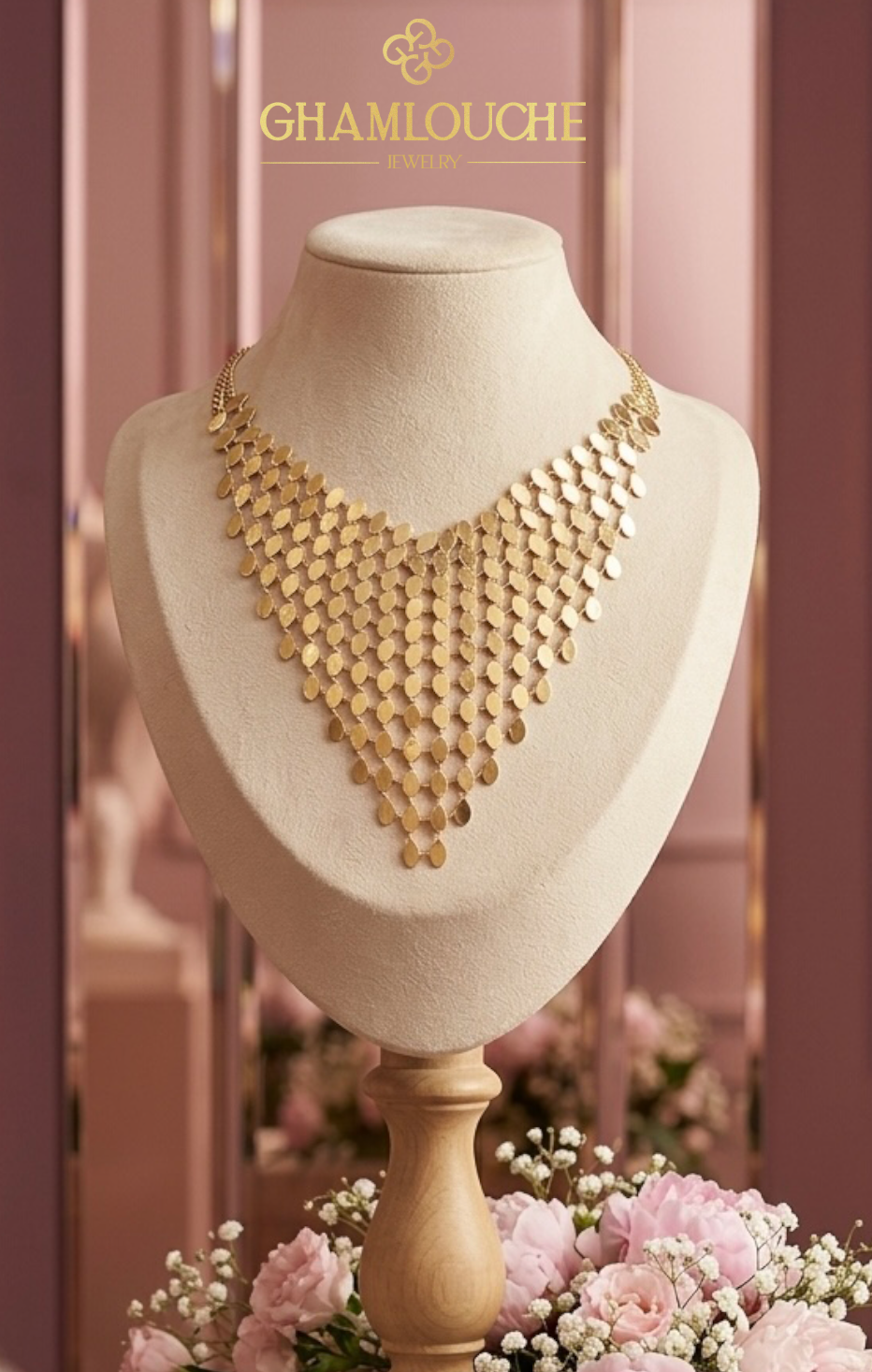 18K Gold Choker Necklace