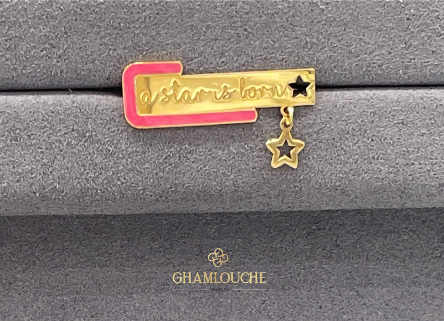 18K Gold Kid’s Girl Pin with Enamel