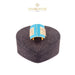 18k Gold Ring with Enamel and Stones