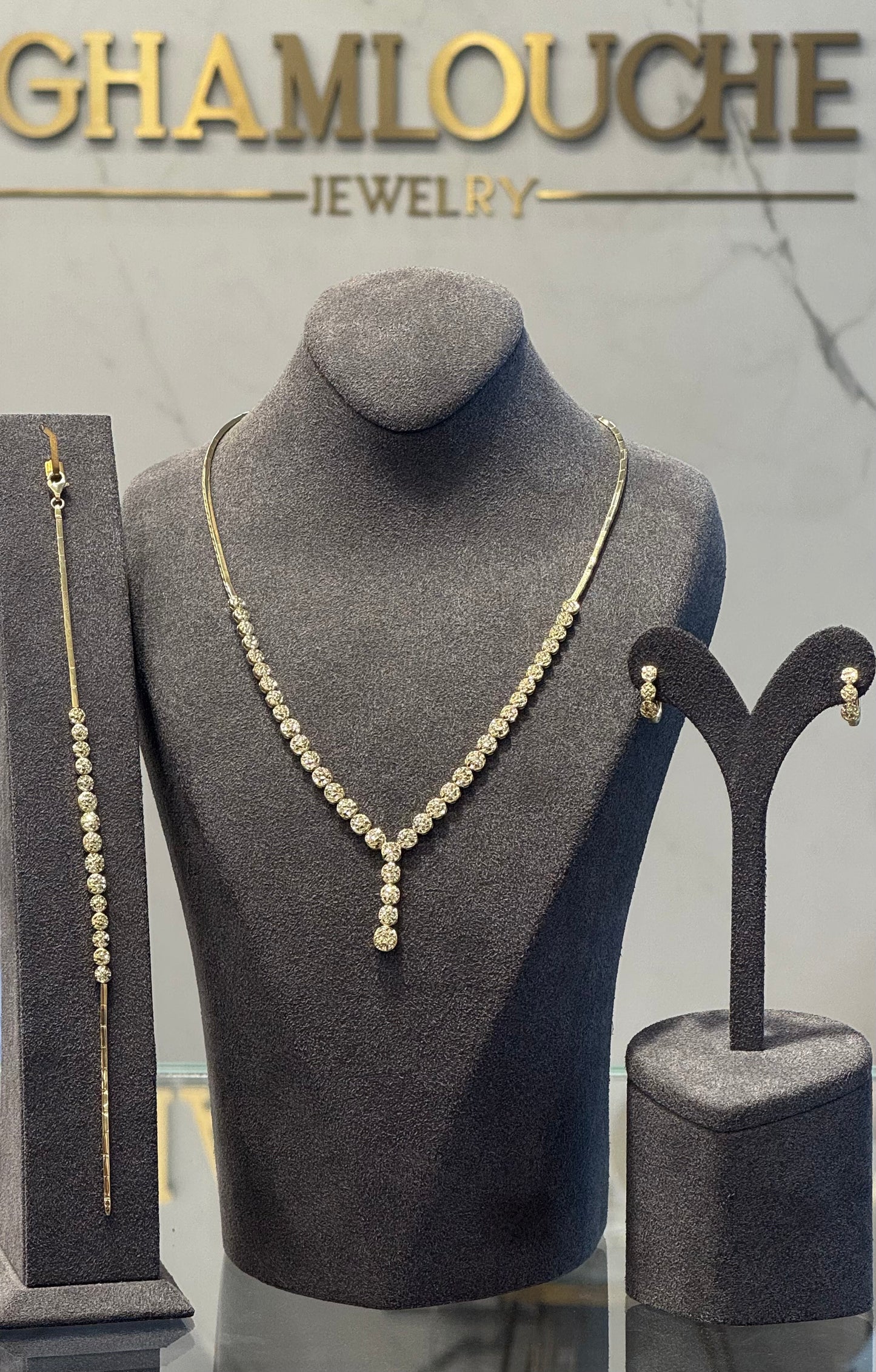 18K Gold Modern Set