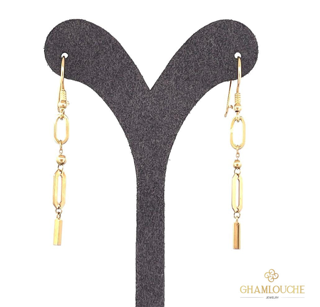 18K Gold Dangle Earrings