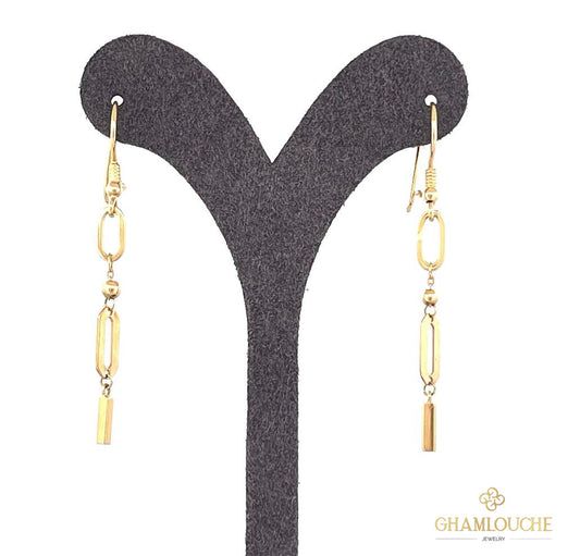 18K Gold Dangle Earrings