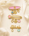 18K Gold الله and Multi-Shape Kid’s Girl Pin with Enamel
