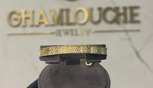 18K Italian Gold Modern Bangle