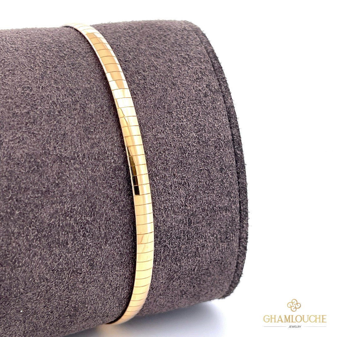 18K Italian Double Sided Yellow, White and Rose Gold Bracelet