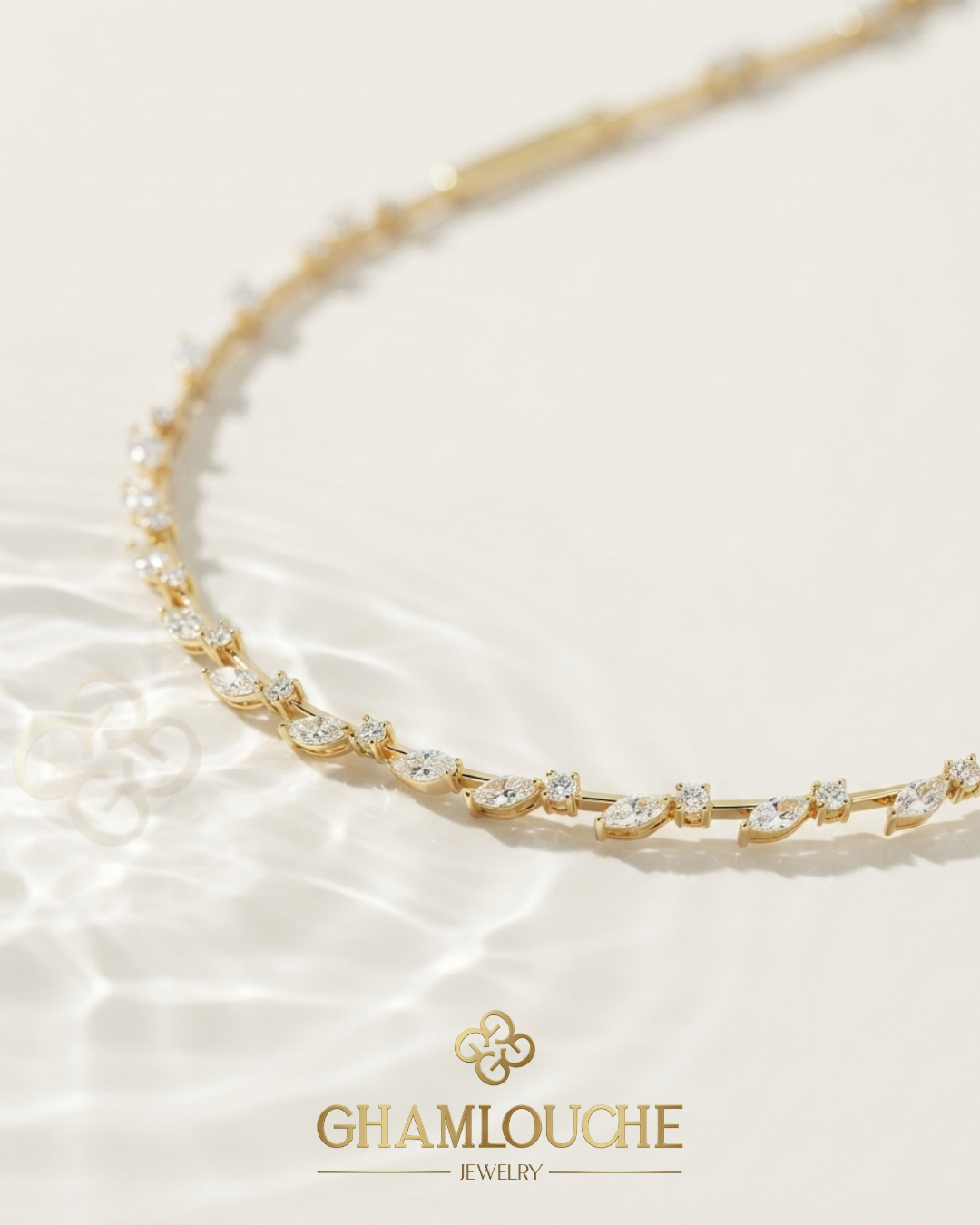 18K Gold Simple Set with Stones