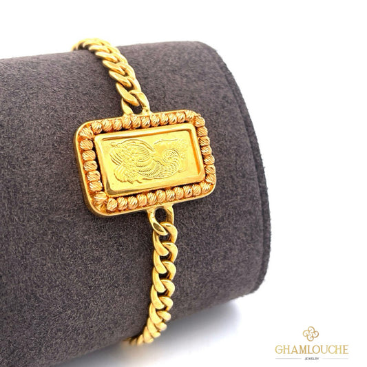 21K Gold Bracelet frame for 24K 2.5g Lady Fortuna