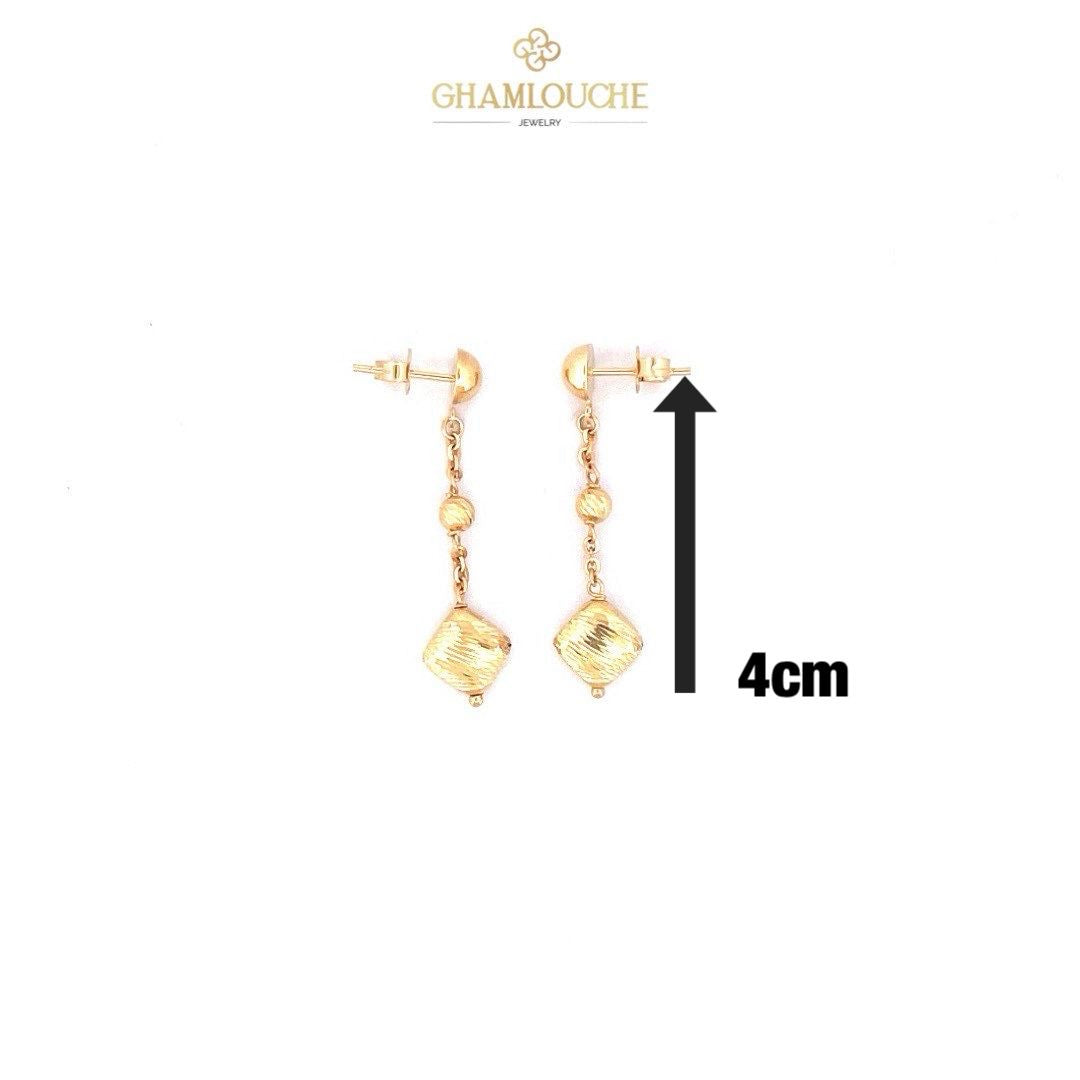 18K Italian Gold Dangle Earrings