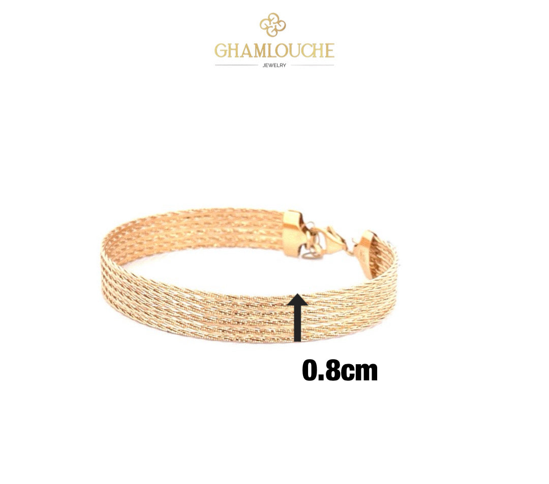 18K Italian Gold Modern Bangle