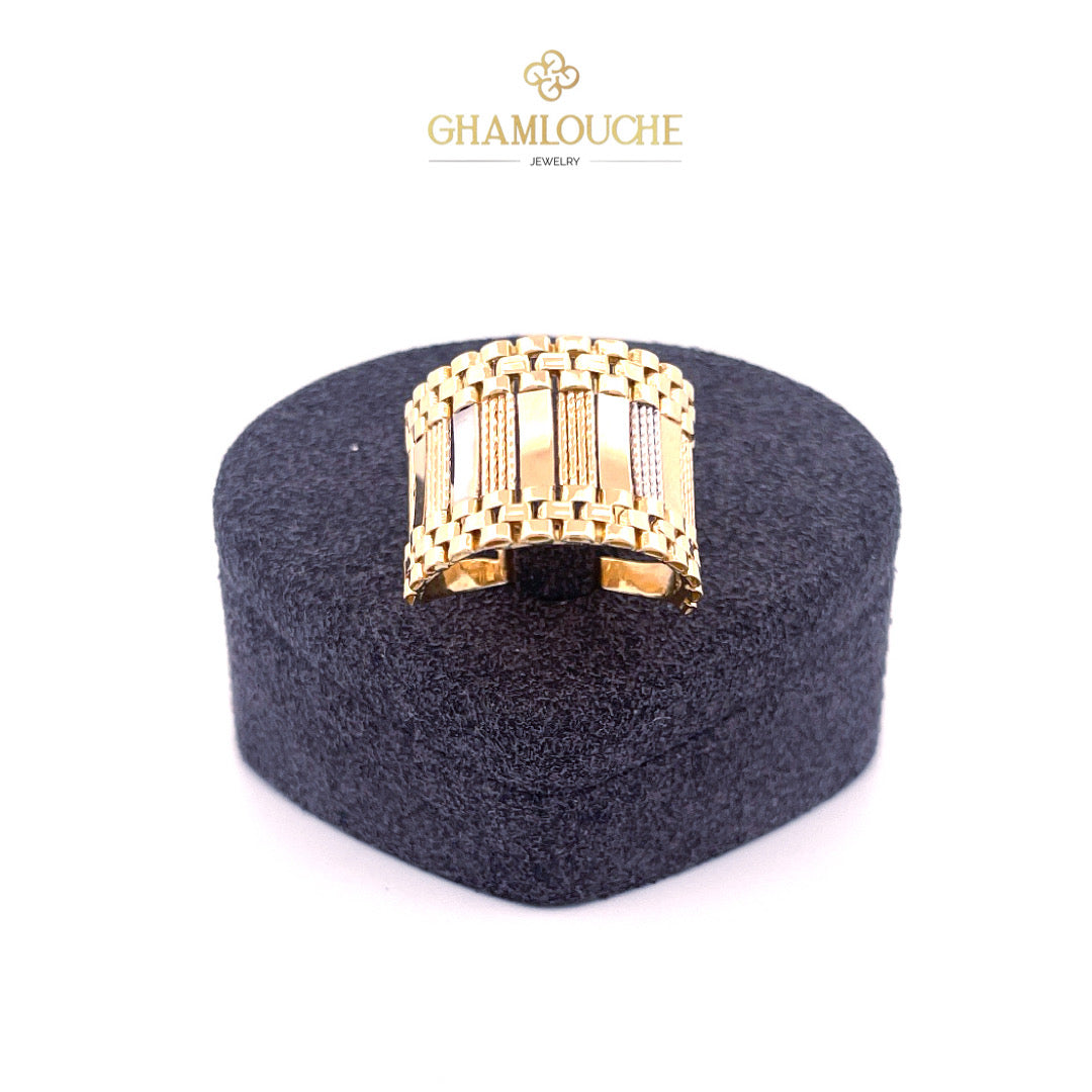 18k Yellow, White and Rose Gold Ring