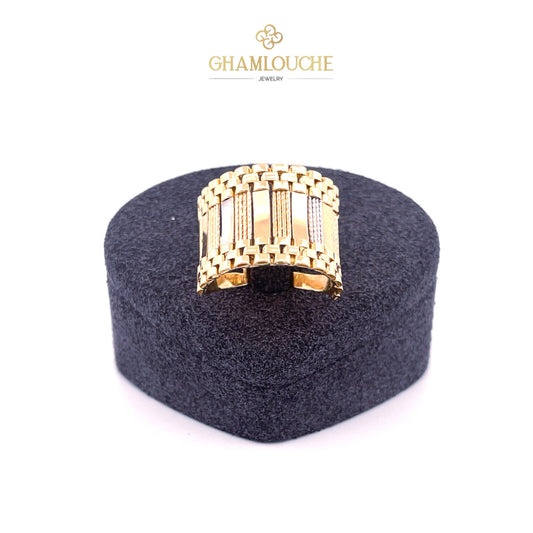 18k Yellow, White and Rose Gold Ring