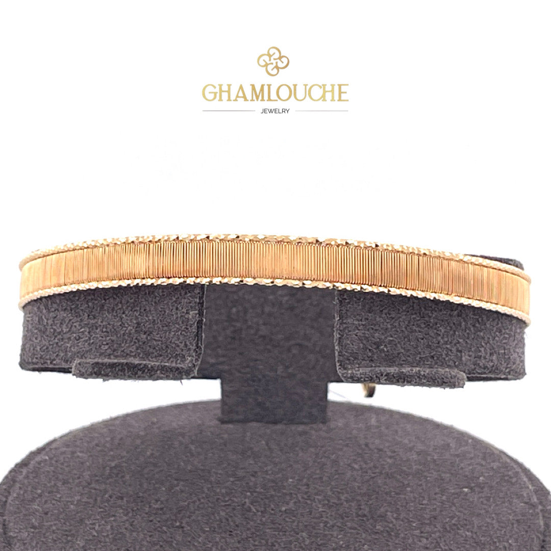 18K Italian Yellow , White and Rose Gold Bangles