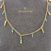 18K Modern Necklace with Stones