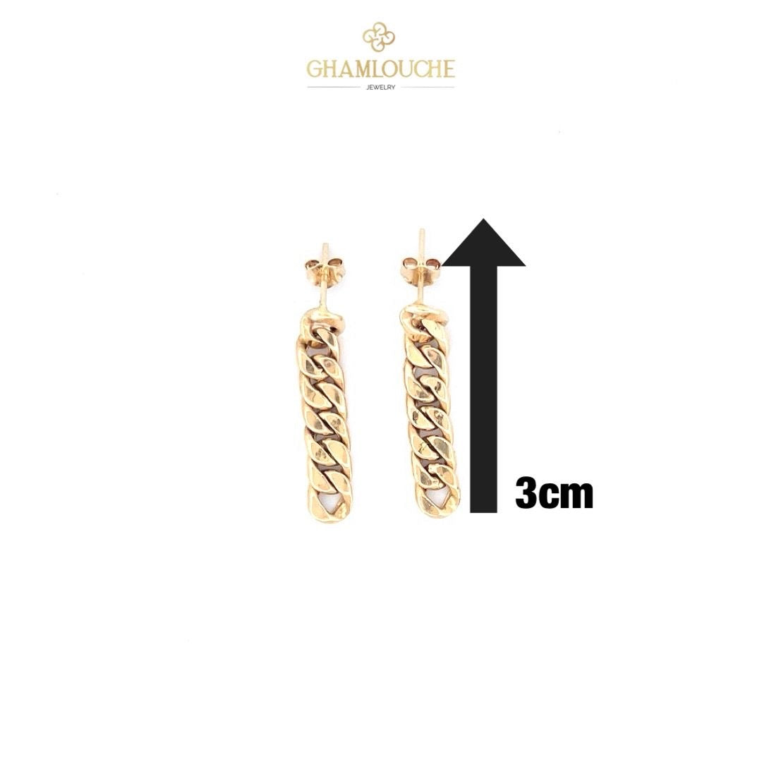 18K Gold Dangle Earrings