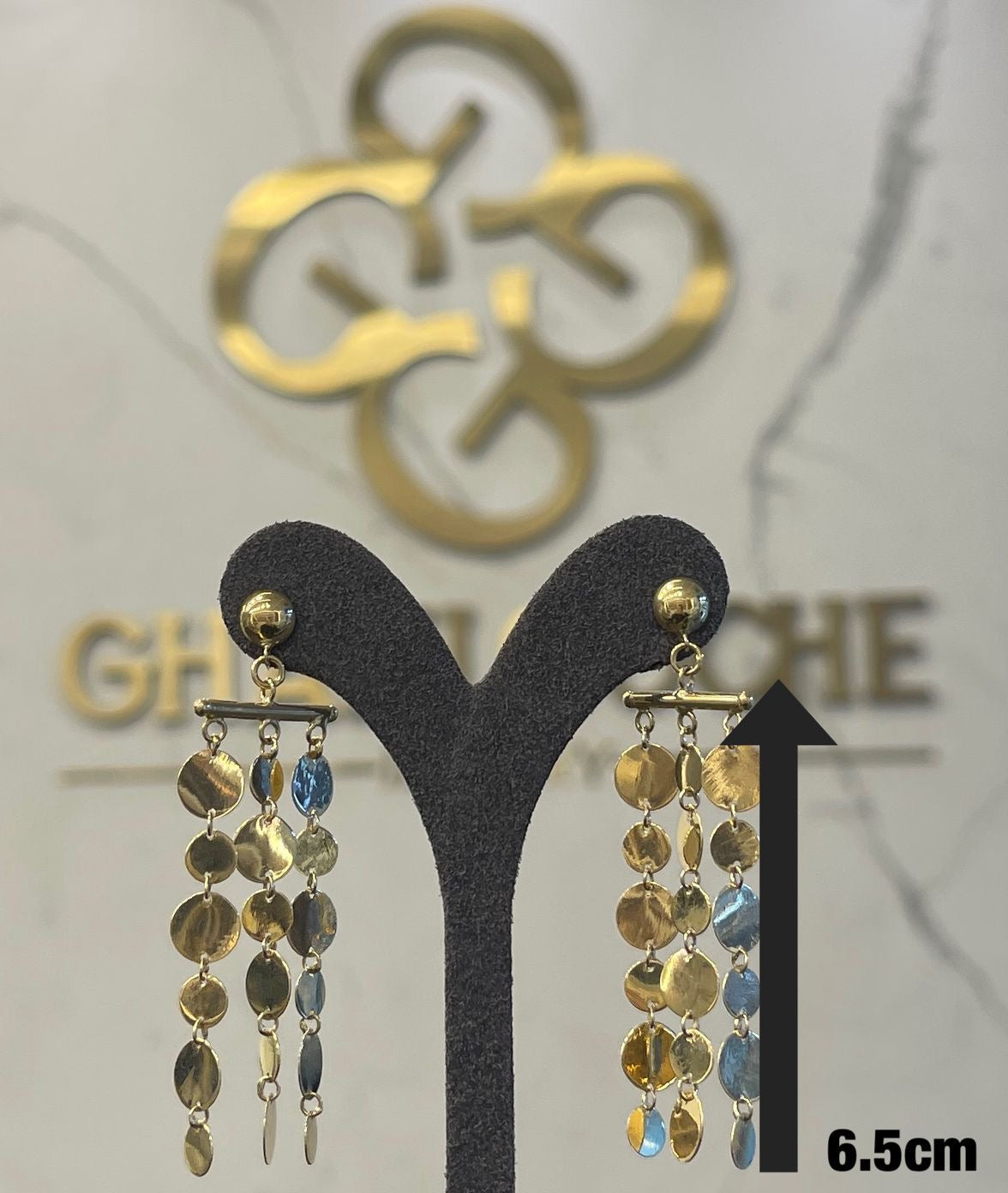 18K Gold Dangle Earrings