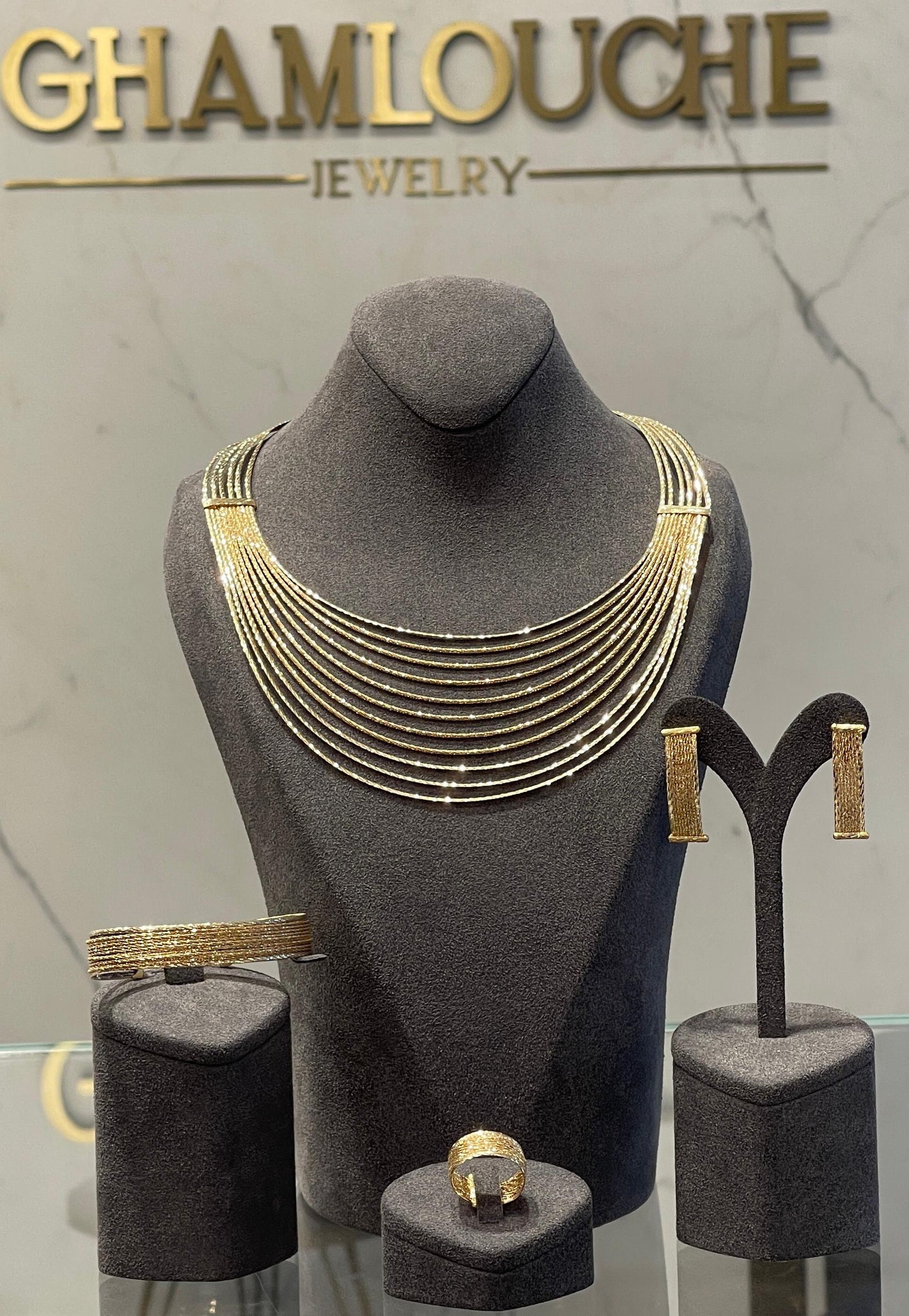 18K Italian Gold Layered Set