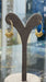 18K Gold Hearts C Hoop Earrings